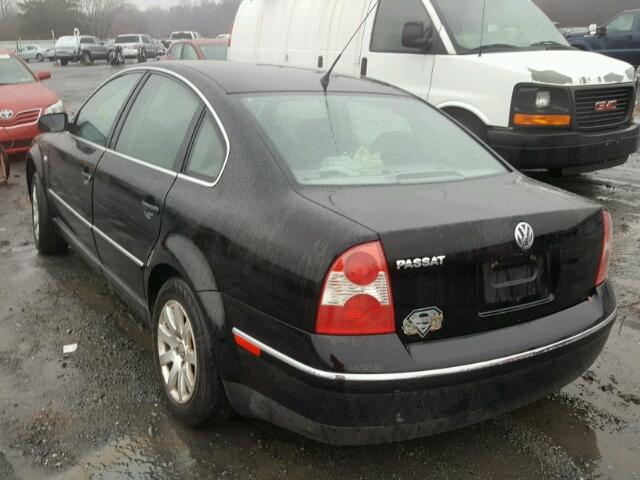 WVWPD63B22P356771 - 2002 VOLKSWAGEN PASSAT GLS BLACK photo 3