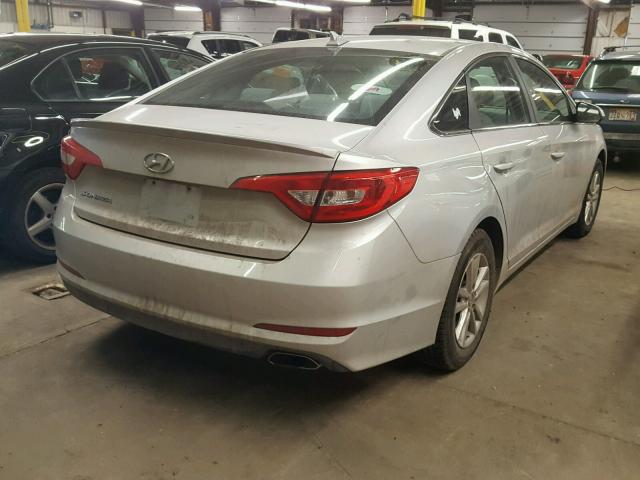 5NPE24AFXGH376437 - 2016 HYUNDAI SONATA SE SILVER photo 4