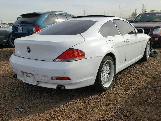 WBAEH73404B191173 - 2004 BMW 645 CI AUT WHITE photo 4