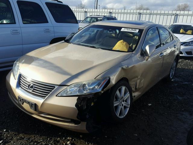 JTHBJ46G672145087 - 2007 LEXUS ES 350 GOLD photo 2