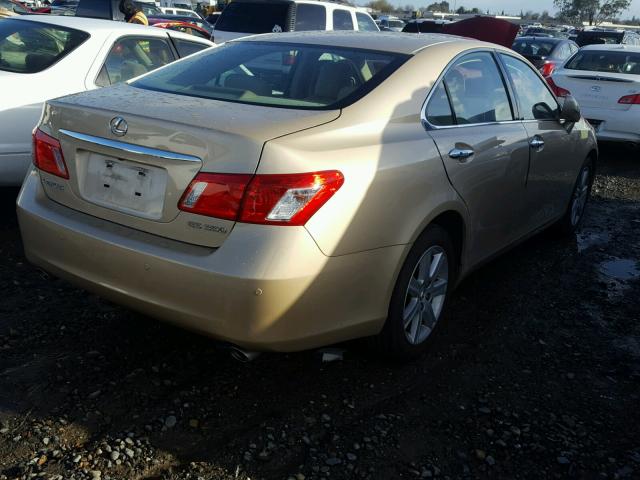 JTHBJ46G672145087 - 2007 LEXUS ES 350 GOLD photo 4