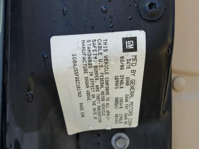 1G8AJ55F66Z181762 - 2006 SATURN ION LEVEL 青绿色 照片 10