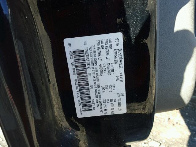 1D4HB38N45F616743 - 2005 DODGE DURANGO ST BLACK photo 10