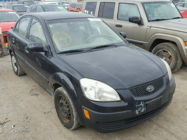 KNADE123676221459 - 2007 KIA RIO BASE BLACK photo 1