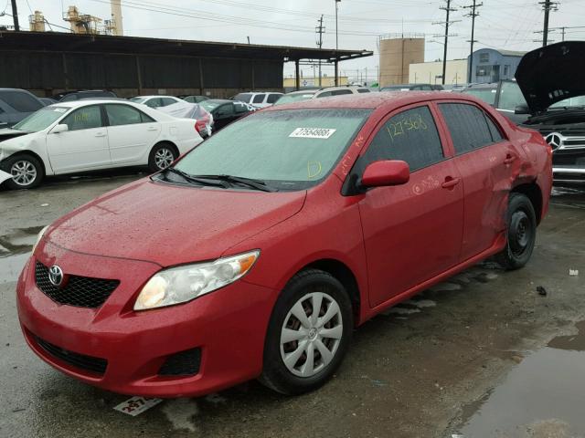 JTDBU4EE1A9108956 - 2010 TOYOTA COROLLA BA RED photo 2