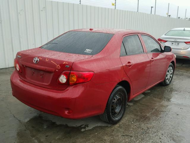 JTDBU4EE1A9108956 - 2010 TOYOTA COROLLA BA RED photo 4