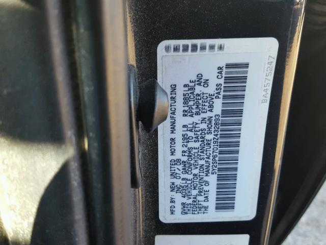 5Y2SP67019Z432893 - 2009 PONTIAC VIBE BLUE photo 10