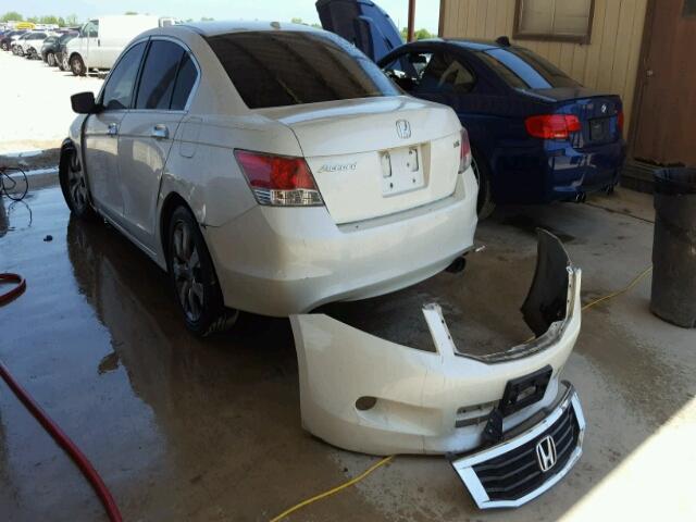 1HGCP36818A059010 - 2008 HONDA ACCORD EXL WHITE photo 3