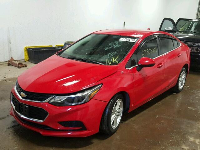 1G1BE5SM5G7290687 - 2016 CHEVROLET CRUZE LT RED photo 2