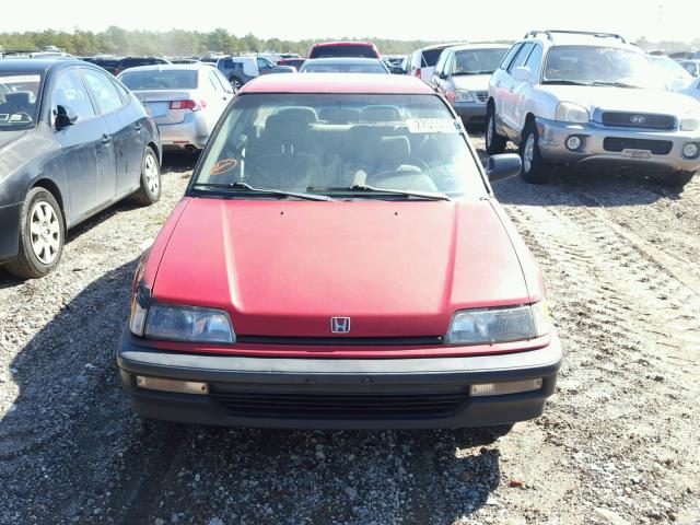 1HGED3647ML000993 - 1991 HONDA CIVIC DX RED photo 9