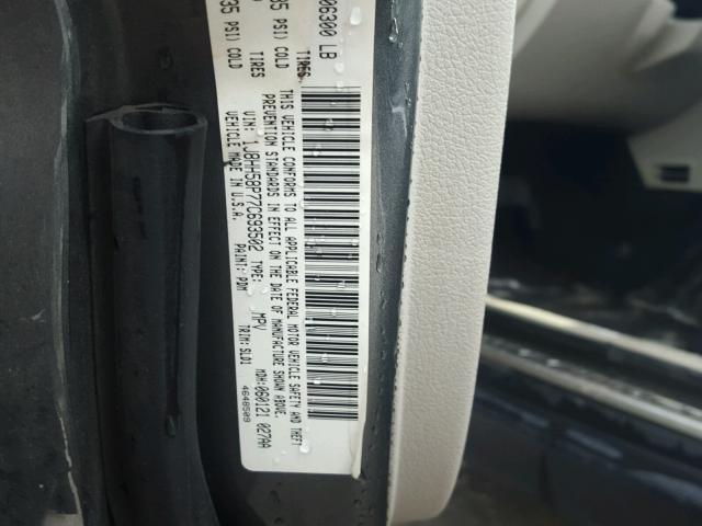 1J8HH58P77C693502 - 2007 JEEP COMMANDER SILVER photo 10