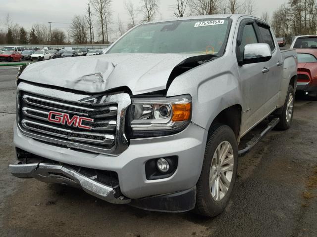 1GTP6DE11H1267322 - 2017 GMC CANYON SLT SILVER photo 2