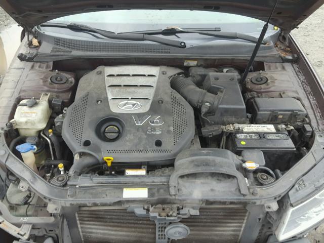 5NPEU46F06H092297 - 2006 HYUNDAI SONATA GLS MAROON photo 7