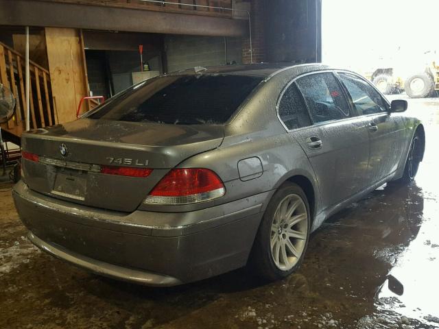 WBAGN63422DR01333 - 2002 BMW 745 LI GRAY photo 4