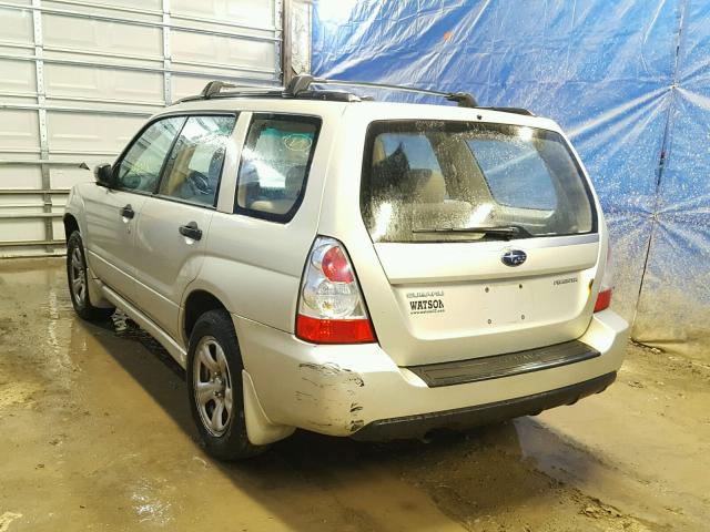 JF1SG63617H720772 - 2007 SUBARU FORESTER 2 BEIGE photo 3