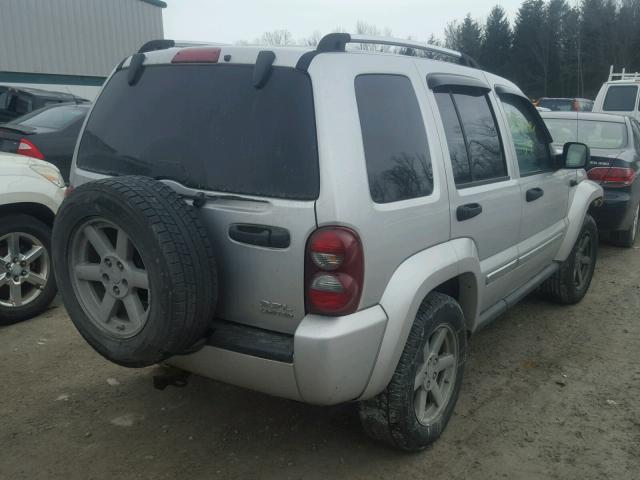 1J8GL58K56W250793 - 2006 JEEP LIBERTY LI SILVER photo 4