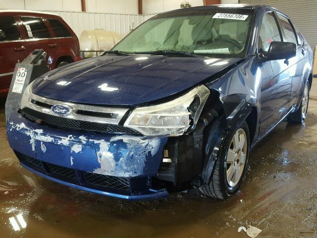 1FAHP34N89W102832 - 2009 FORD FOCUS S BLUE photo 2