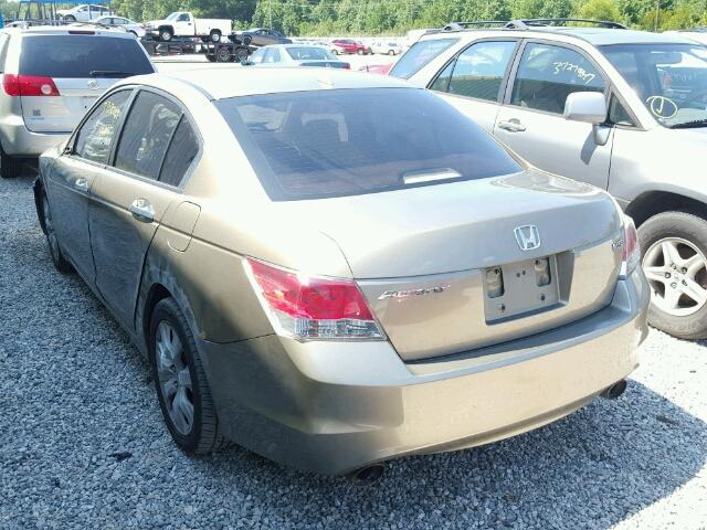 1HGCP36818A043082 - 2008 HONDA ACCORD EXL TAN photo 3