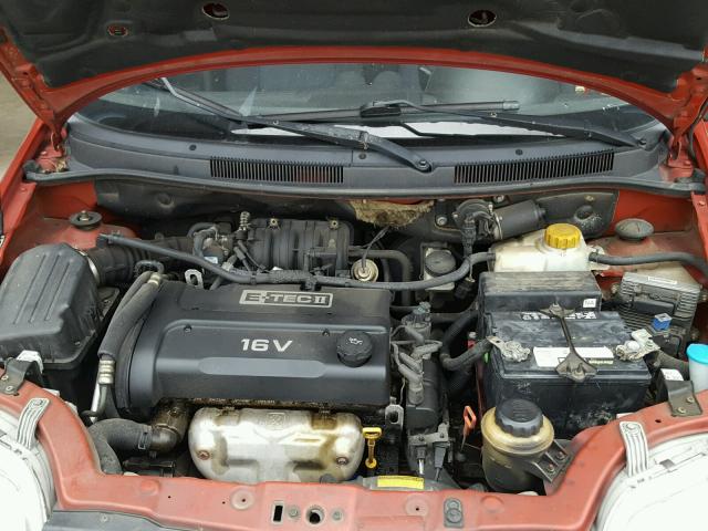 KL1TG66616B562761 - 2006 CHEVROLET AVEO LT BURGUNDY photo 7