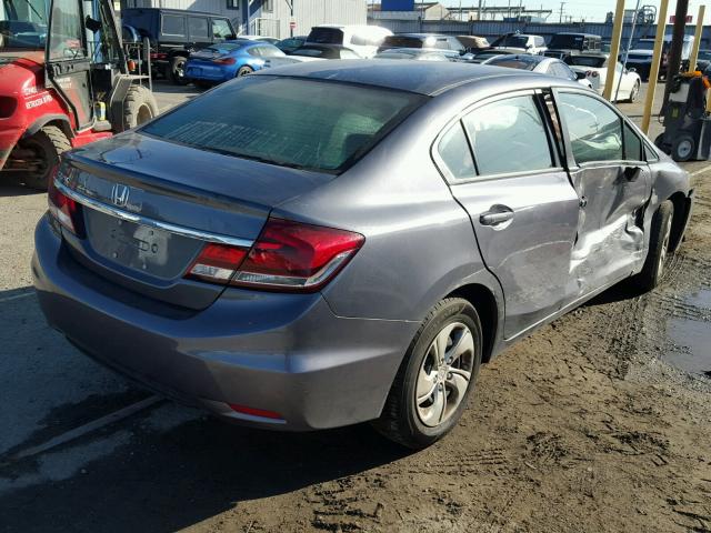 2HGFB2F59FH545431 - 2015 HONDA CIVIC LX GRAY photo 4