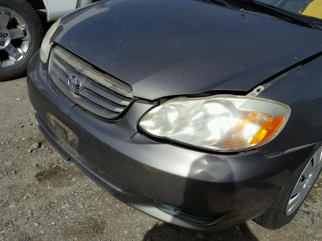 1NXBR32E94Z259573 - 2004 TOYOTA COROLLA CE GRAY photo 9