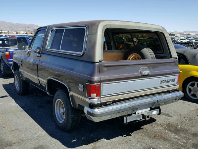 1G8EK18L7FF162681 - 1985 CHEVROLET BLAZER K10 BROWN photo 3