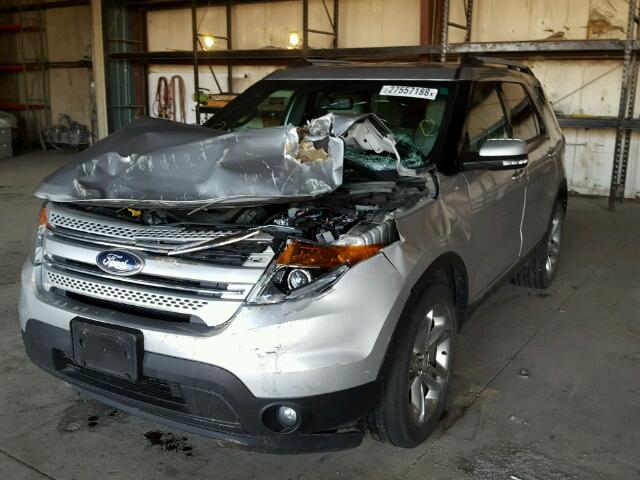 1FM5K7F97DGB14553 - 2013 FORD EXPLORER L SILVER photo 2