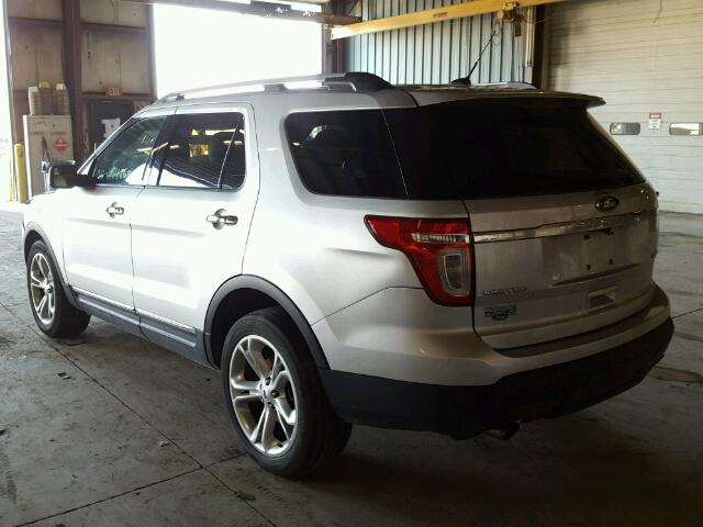 1FM5K7F97DGB14553 - 2013 FORD EXPLORER L SILVER photo 3