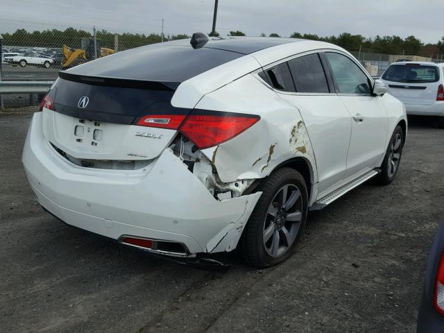 2HNYB1H62DH500085 - 2013 ACURA ZDX WHITE photo 4