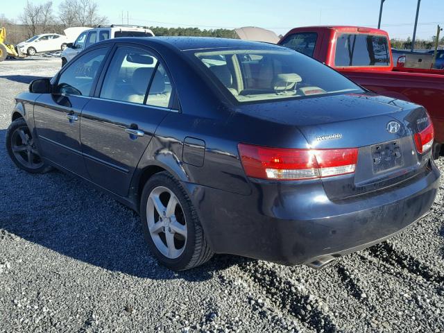 5NPEU46FX6H135091 - 2006 HYUNDAI SONATA GLS BLUE photo 3