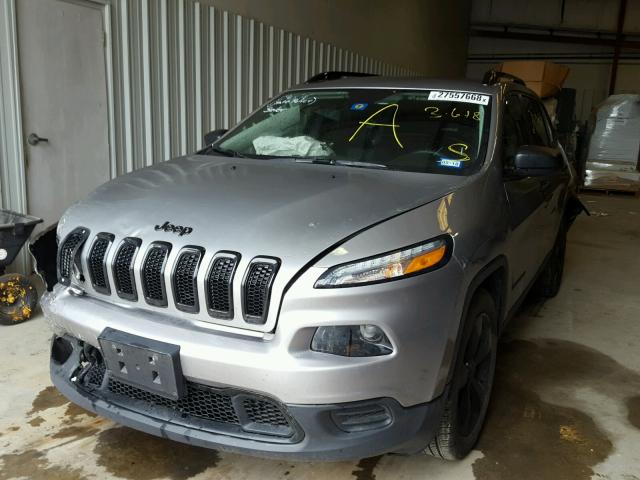 1C4PJLAB1GW336602 - 2016 JEEP CHEROKEE S SILVER photo 2