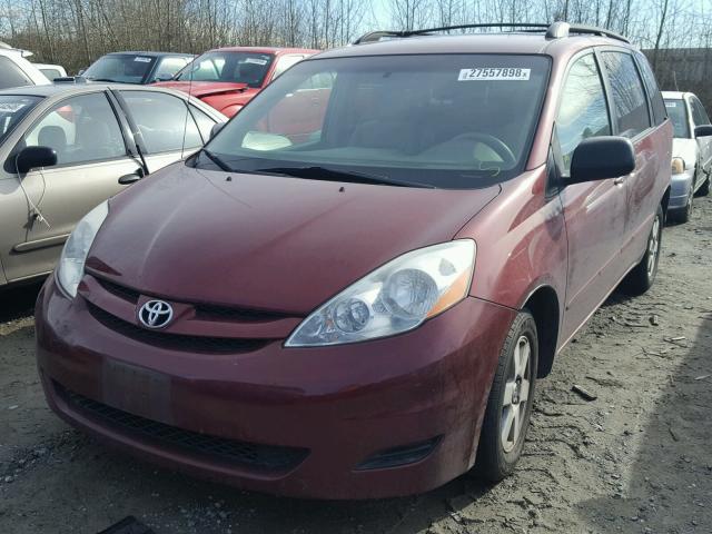 5TDZA23C26S585966 - 2006 TOYOTA SIENNA CE MAROON photo 2