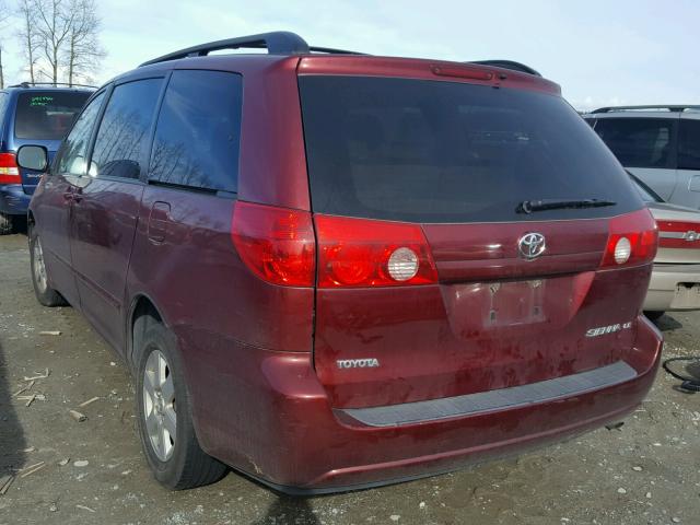 5TDZA23C26S585966 - 2006 TOYOTA SIENNA CE MAROON photo 3