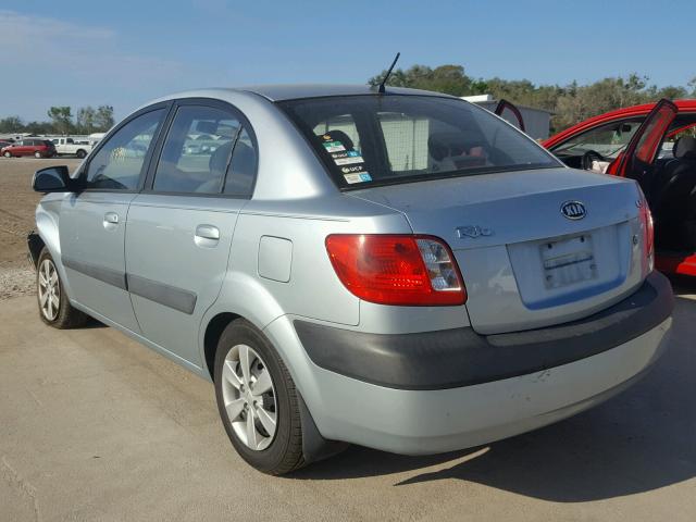 KNADE123686392228 - 2008 KIA RIO BASE BLUE photo 3