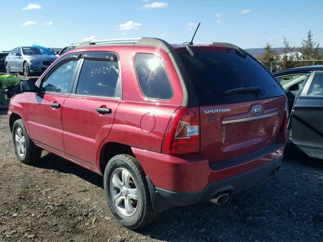 KNDKG3A44A7702869 - 2010 KIA SPORTAGE L RED photo 3