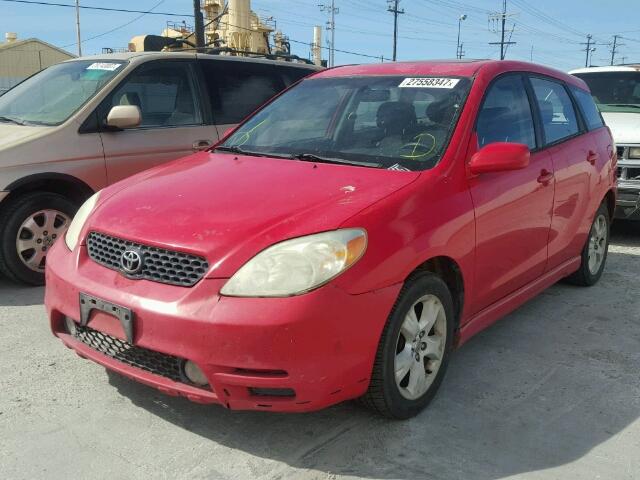 2T1KR32E23C022228 - 2003 TOYOTA MATRIX RED photo 2