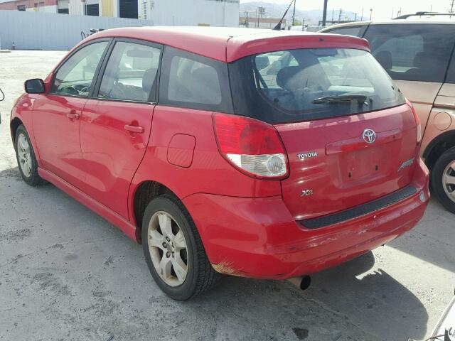 2T1KR32E23C022228 - 2003 TOYOTA MATRIX RED photo 3