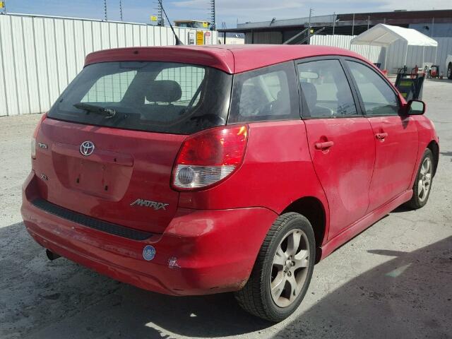 2T1KR32E23C022228 - 2003 TOYOTA MATRIX RED photo 4