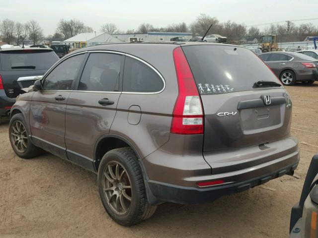 5J6RE4H30BL083150 - 2011 HONDA CR-V LX BROWN photo 3