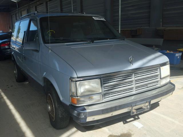 2B4FK4131HR321340 - 1987 DODGE CARAVAN SE BLUE photo 1