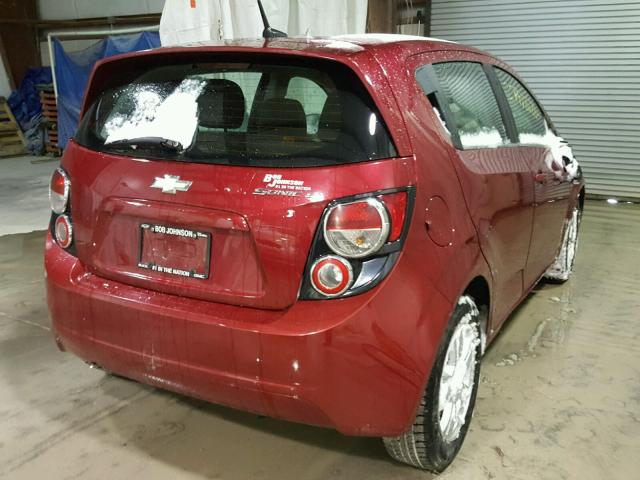 1G1JC6SG8D4143925 - 2013 CHEVROLET SONIC LT RED photo 4