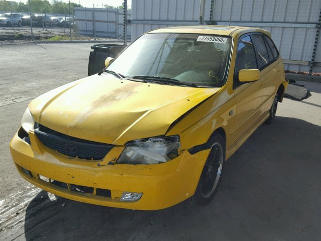 JM1BJ245531153334 - 2003 MAZDA PROTEGE PR YELLOW photo 2