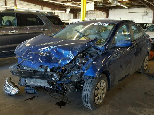 KMHCT4AE0HU251851 - 2017 HYUNDAI ACCENT SE BLUE photo 2