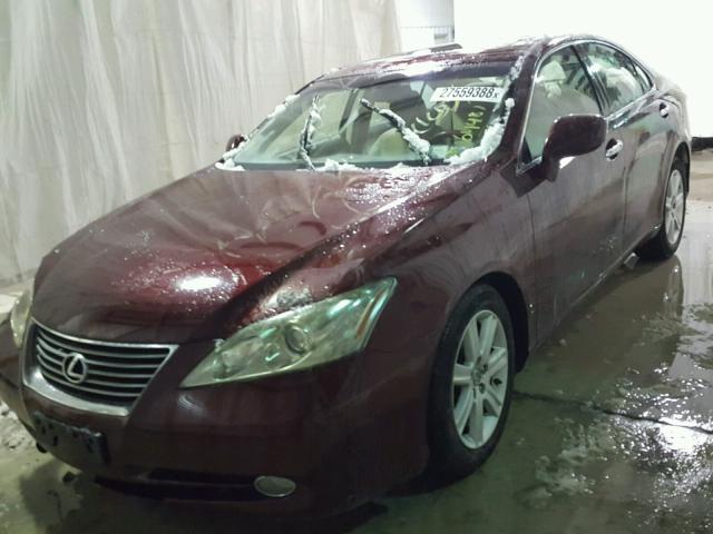 JTHBJ46G472070468 - 2007 LEXUS ES 350 RED photo 2