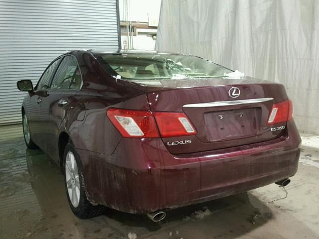 JTHBJ46G472070468 - 2007 LEXUS ES 350 RED photo 3