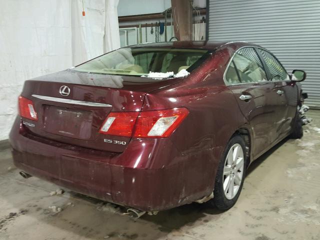 JTHBJ46G472070468 - 2007 LEXUS ES 350 RED photo 4