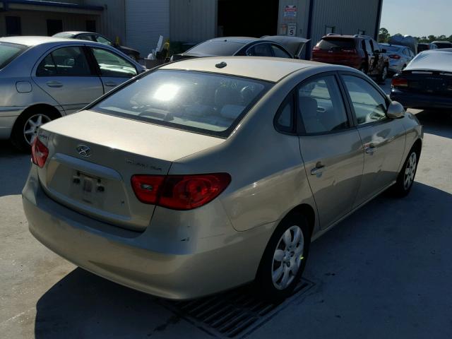 KMHDU46D67U235587 - 2007 HYUNDAI ELANTRA GL GOLD photo 4