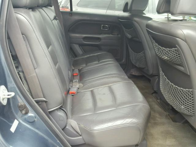 5FNYF28556B024558 - 2006 HONDA PILOT EX BLUE photo 6