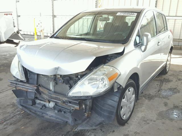 3N1BC13E37L431980 - 2007 NISSAN VERSA S GRAY photo 2