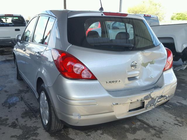 3N1BC13E37L431980 - 2007 NISSAN VERSA S GRAY photo 3